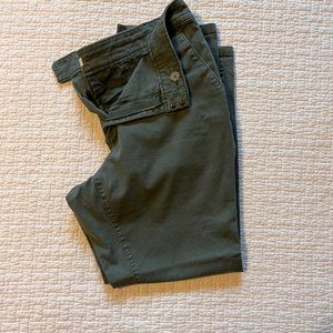 LOFT Straight Leg Chino Crop Olive Size 14